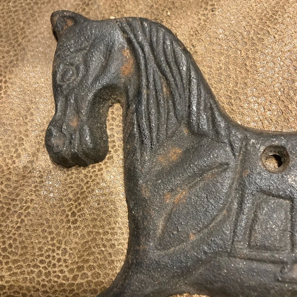 Vintage Cast Iron Rocking Horse Wall Decor